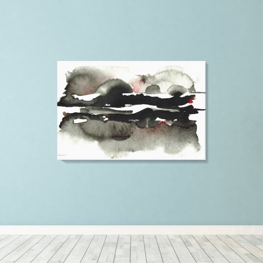 Nachtelijke reflectie canvas afdruk (Insitu (Houten vloer))