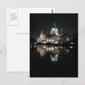 Nachtelijke reflecties in Hannover, Duitsland Briefkaart (Voorkant / Achterkant)