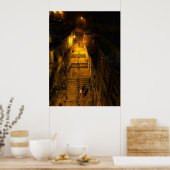 Nachtelijke reis door Porto Poster (Keuken)