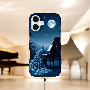 Nachtelijke Serenade: Pauw iPhone 16 Hoesje