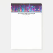 Nachtelijke skyline-gepersonaliseerde sjabloon post-it® notes (Voorkant)