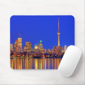 Nachtelijke skyline in het centrum van Toronto Muismat (Met muis)
