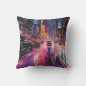 Nachtelijke snelweg in het levendige stadsbeeld kussen (Achterkant)