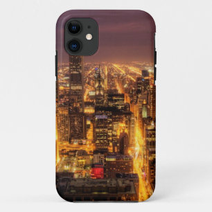 Nachtelijke stad Chicago Case-Mate iPhone Case