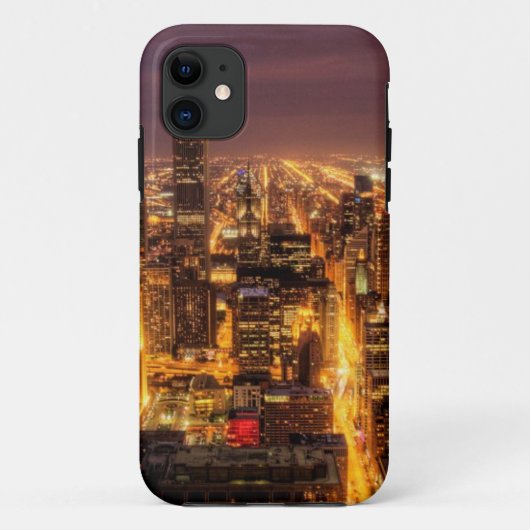 Nachtelijke stad Chicago Case-Mate iPhone Case (Achterkant)
