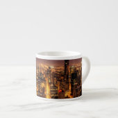 Nachtelijke stad Chicago Espresso Kop (Voorkant rechts)