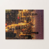 Nachtelijke stad Chicago Legpuzzel (Horizontaal)