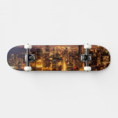 Nachtelijke stad Chicago Persoonlijk Skateboard (Horizontaal)
