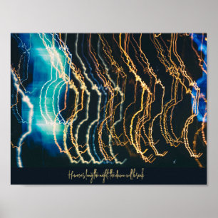 Nachtelijke stad  poster