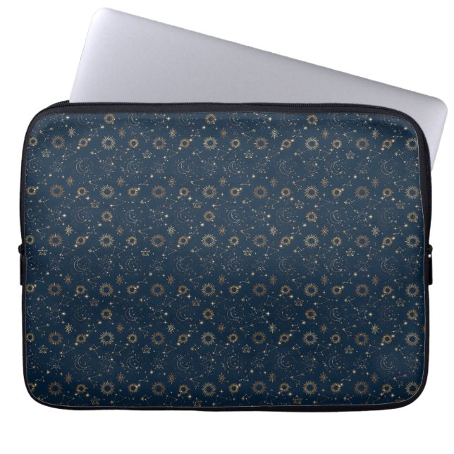 Nachtelijke sterrenbeelden laptop sleeve (Voorkant)