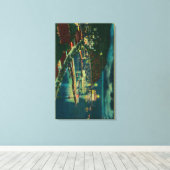 Nachtelijke tijd in Santa Catalina op Avalon Bay Canvas Afdruk (Insitu (Houten vloer))