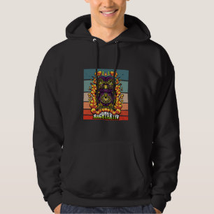 Nachtelijke uil nachtbraker psychedelische patrone hoodie