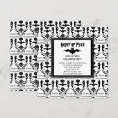 Nachtelijke uitnodiging van de BBT-halloween-parti (Voorkant / Achterkant)