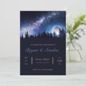 Nachtelijke uitnodiging voor een bosweddenschap (Staand voorkant)