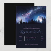 Nachtelijke uitnodiging voor een bosweddenschap (Voorkant / Achterkant)