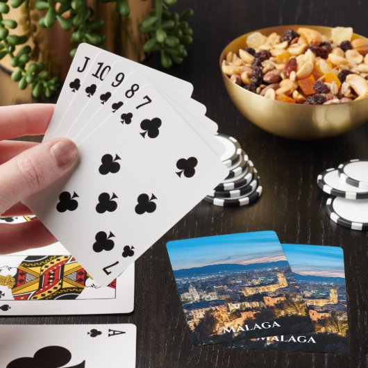 Nachtelijke uitzicht van de kathedraal van Malaga  Pokerkaarten (Insitu)