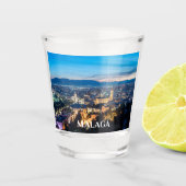 Nachtelijke uitzicht van de kathedraal van Malaga  Shot Glas (Voorkant)