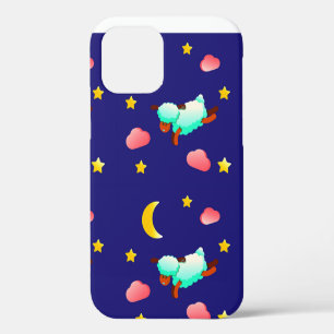 Nachtelijke vliegende schapen met maan, sterren en Case-Mate iPhone case
