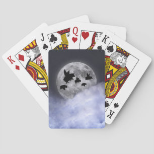 Nachtelijke Vliegende Varkens Pokerkaarten