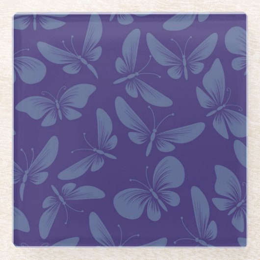 nachtelijke vlinder glazen onderzetter (Voorkant)