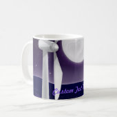 Nachtelijke windmolens koffiemok (Voorkant links)