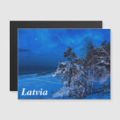 Nachtelijke winterscène met sneeuw bedekte sinnen (Voorkant / Achterkant)