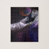 Nachtelijke witte tijgers legpuzzel (Verticaal)