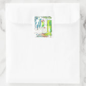 Nachtelijke wraak buitenaardse ontvoering vierkante sticker (Tas)