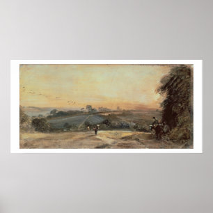 Nachtelijke zon poster