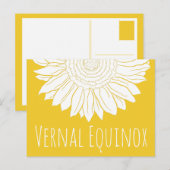 nachtelijke zonnebloem voor equinox briefkaart (Voorkant / Achterkant)