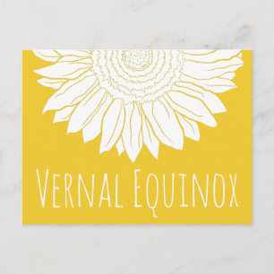 nachtelijke zonnebloem voor equinox briefkaart