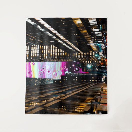 nachten in de stad wandkleed (Voorkant)