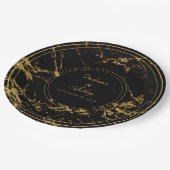 Nachten in graniet & gouden bruiloft 9 inch diner papieren bordje (Gekanteld)