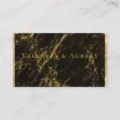 Nachten in graniet & gouden bruiloft online RSVP-k Visitekaartje (Achterkant)