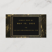 Nachten in graniet & gouden bruiloft online RSVP-k Visitekaartje (Voorkant)