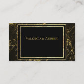 Nachten in graniet & gouden bruiloft online RSVP-k Visitekaartje (Achterkant)