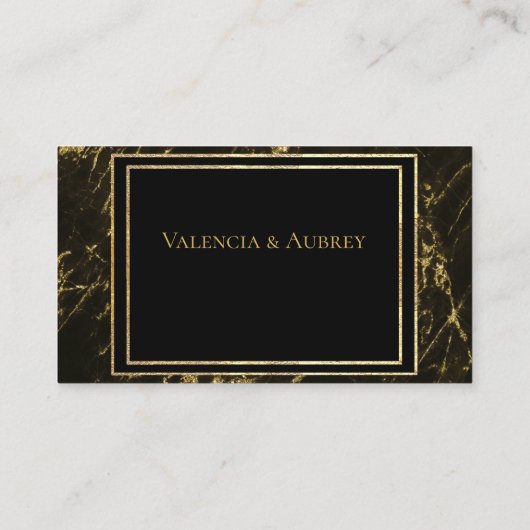 Nachten in graniet & gouden bruiloft online RSVP-k Visitekaartje (Achterkant)