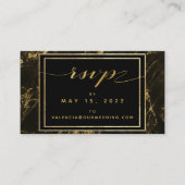 Nachten in graniet & gouden bruiloft online RSVP-k Visitekaartje (Voorkant)