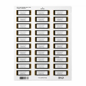 Nachten in het retouradres van graniet en gouden b etiket (Full Sheet)