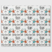 Nachten van de Birthday Party Table Cadeaupapier (Vlak)