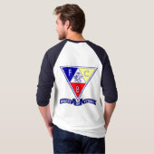 Nachten van Pythias Baseball Jersey T-shirt (Achterkant volledig)