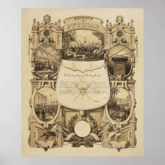 Nachten van Pythias door James Fuller Queen Poster (Voorkant)