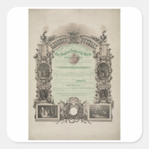 Nachten van Pythias -  geheime vereniging Vierkante Sticker
