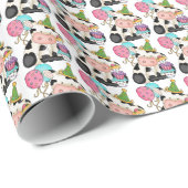 Nachtend Koe Patroon verpakkingspapier Cadeaupapier (Rol Hoek)