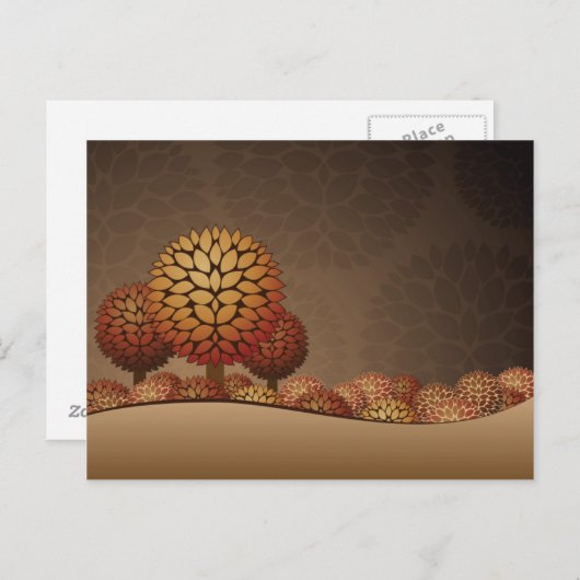 Nachtend landschap. Abstract Briefkaart (Voorkant / Achterkant)