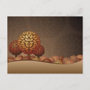Nachtend landschap. Abstract Briefkaart