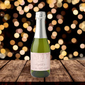 Nachtfeest roos goudroze vrouwen sparkling wijnetiket