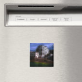 Nachtgebouwen digitaal effect stijl "impressie" magneet (Insitu (Vaatwasser))