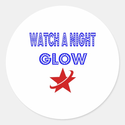 nachtgloed ronde sticker (Voorkant)