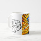 Nachtgolf gelukkige mok (Voorkant links)